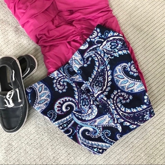 Banana Republic Paisley Side Zip Shorts Size 2 - Picture 1 of 8